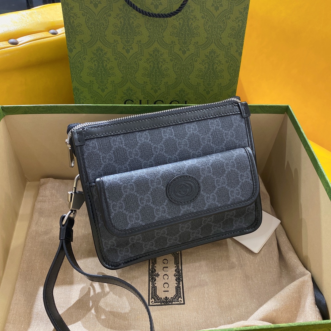 [Gucci] 구찌 GG 레트로 인터로킹 메신저백