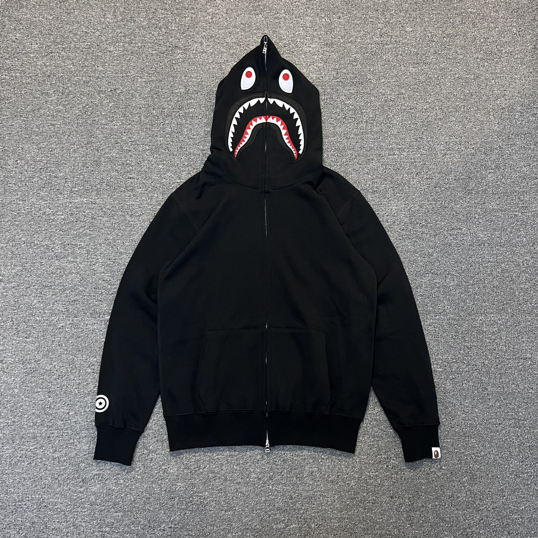 [BAPE] 베이프 샤크 워크 후드 자켓 블랙