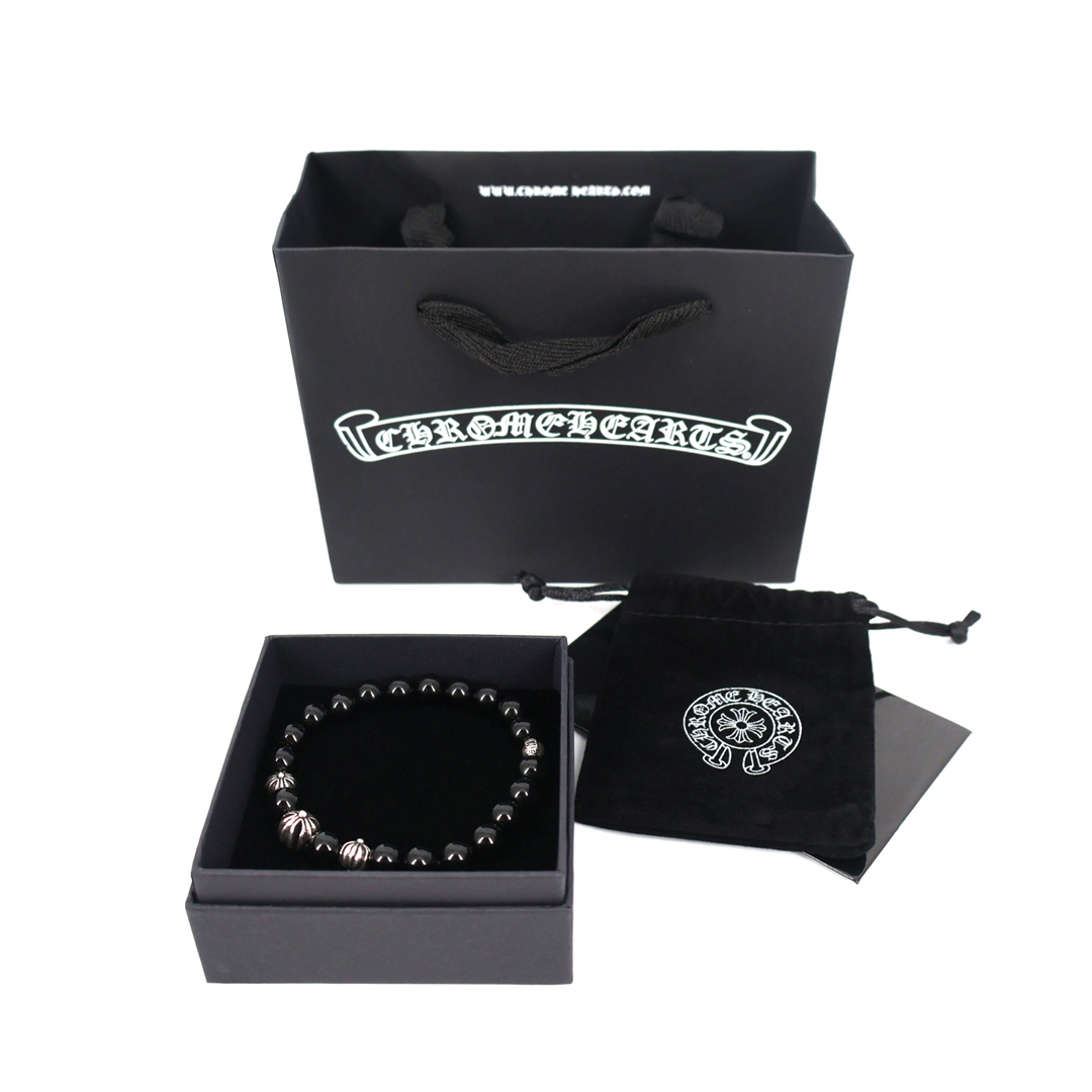 [Chrome Hearts] 크롬하츠 비즈 팔찌 토르말린 8mm