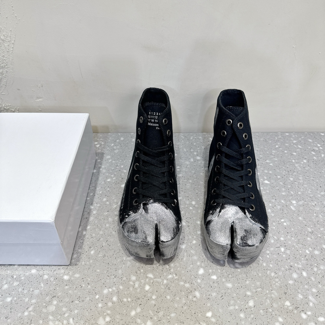 [Maison Margiela] 메종 마르지엘라 타비 실버 포일 하이탑