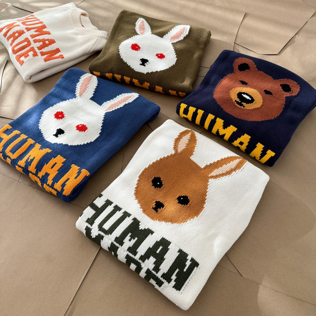 [HUMAN MADE] 휴먼 메이드 래빗/베어 래글런 니트