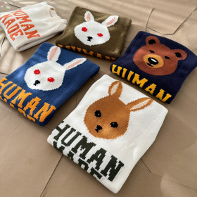 [HUMAN MADE] 휴먼 메이드 래빗/베어 래글런 니트