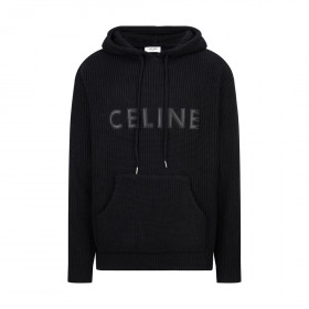 [CELINE] 셀린느 모노크로믹 울 니트 후드티셔츠