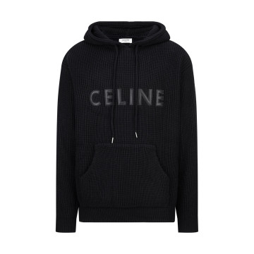 [CELINE] 셀린느 모노크로믹 울 니트 후드티셔츠