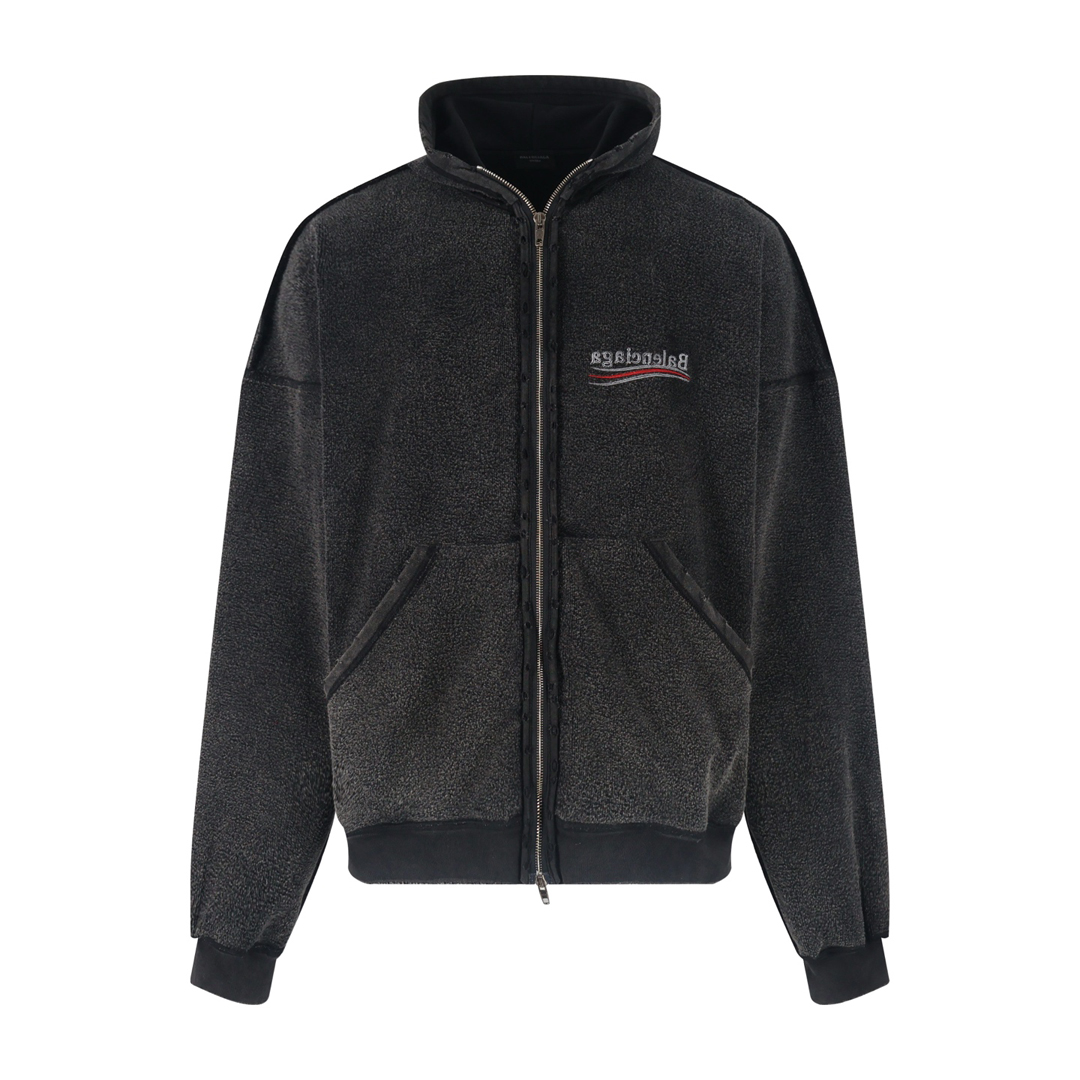 [Balenciaga] 발렌시아가 폴리티컬 캠페인 인사이드-아웃 라지 핏 집업 후디