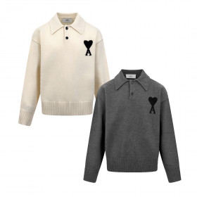 [Ami] 아미 드 꾀흐 메리노 울 폴로 니트