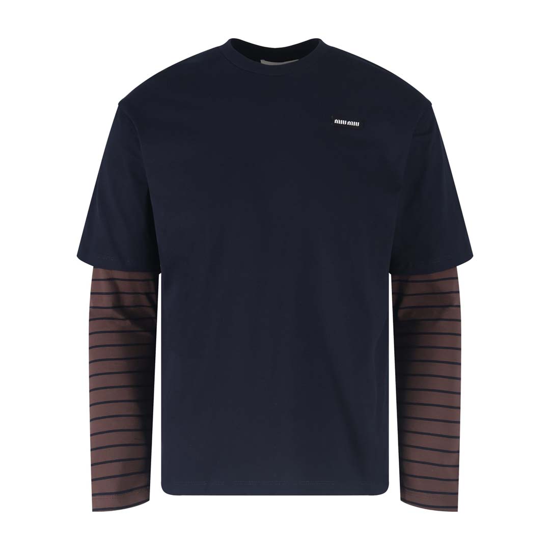 [Miu Miu] 미우미우 긴 소매 저지 티셔츠