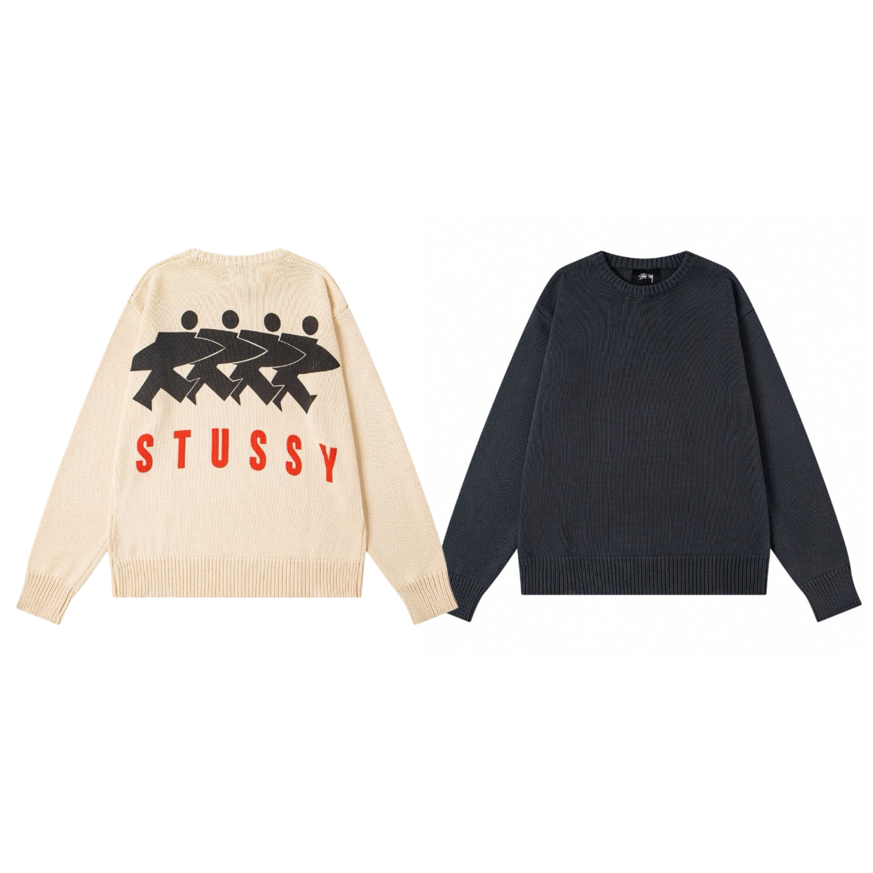[Stussy] 스투시 서프맨 아이콘 코튼 리넨 크루넥