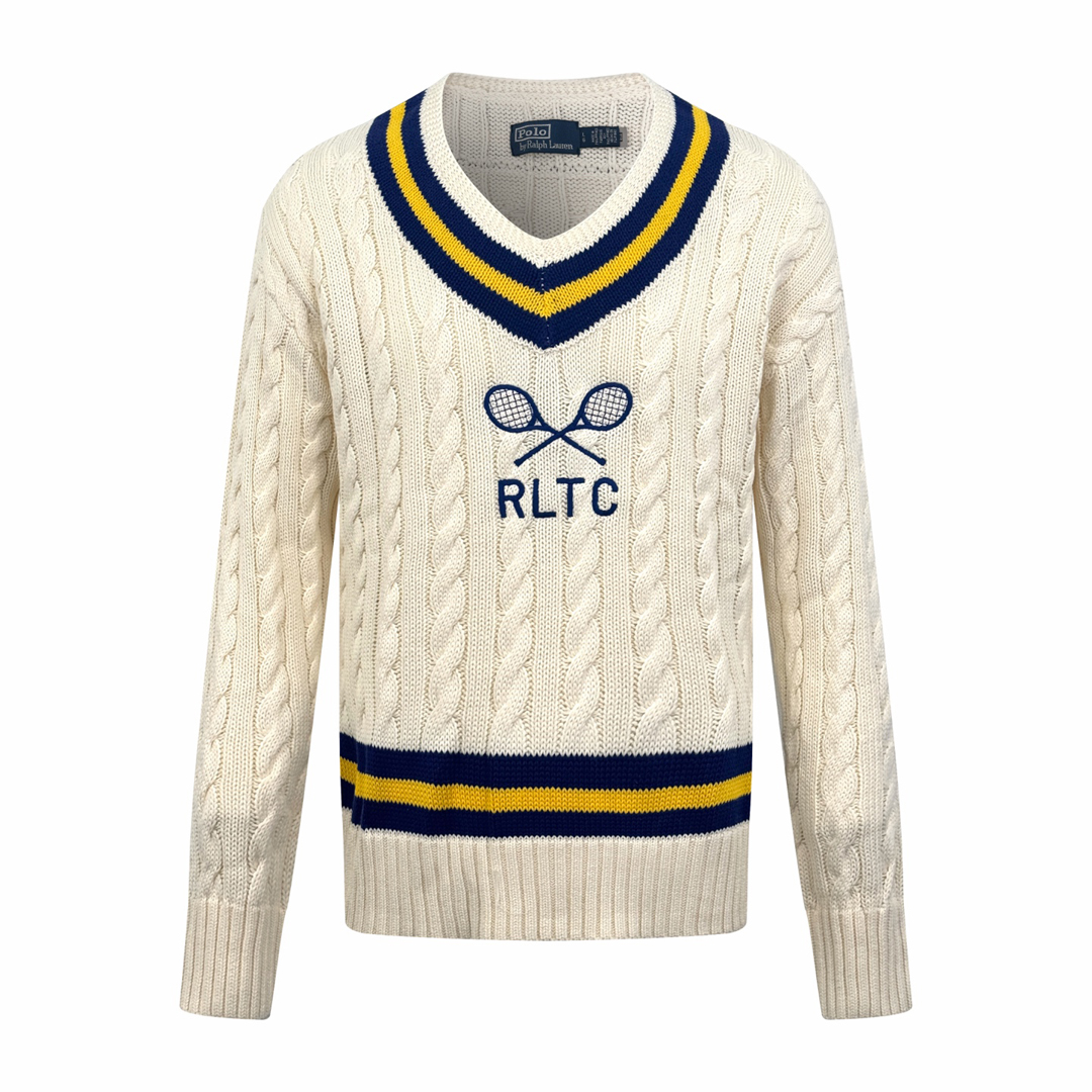[POLO RALPH LAUREN] 폴로 랄프로렌 엠보로이더리 코튼 블렌드 크리켓 스웨터
