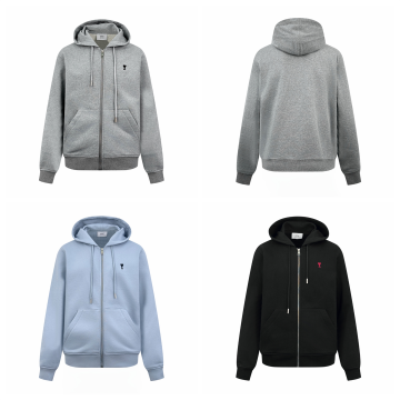 [AMI PARIS] 아미 스몰 하트 로고 후드 집업