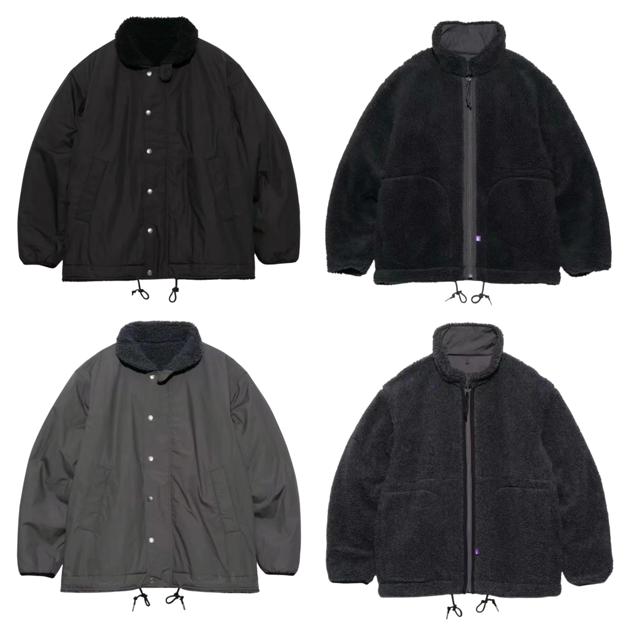 [The North Face] 노스페이스 퍼플라벨 울 보아 필드 리버시블 자켓