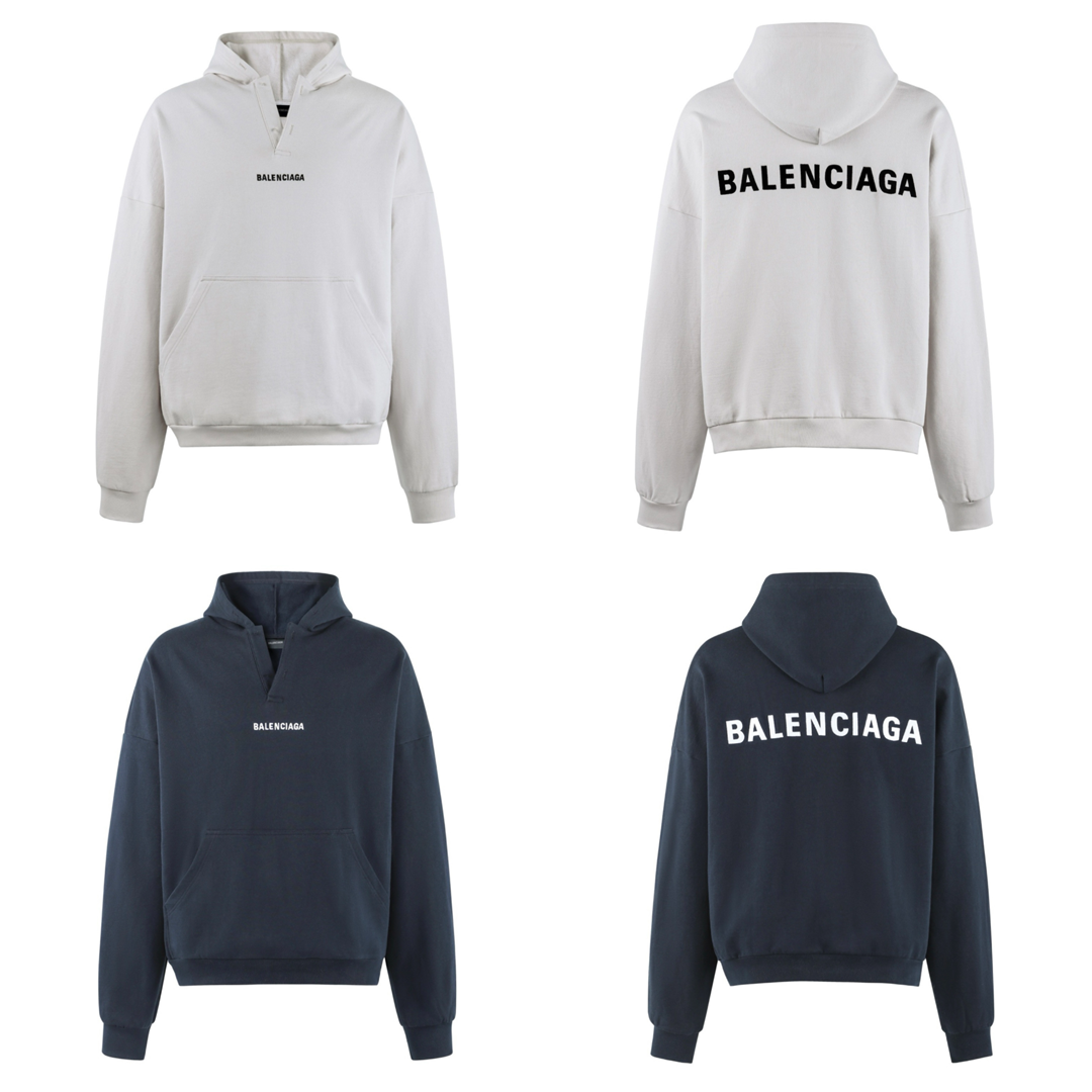 [BALENCIAGA] 발렌시아가 로고 디테일 코튼 후디