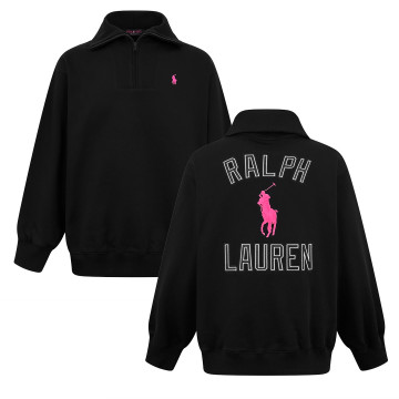 [POLO RALPH LAUREN] 폴로 랄프로렌 핑크 포니 플리스 하프 지퍼