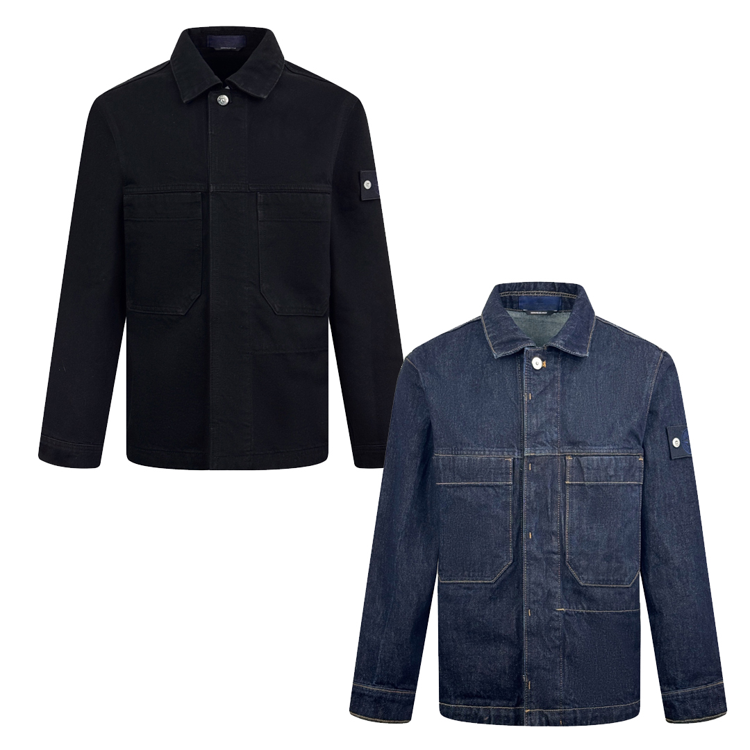 [Stone Island] 스톤아일랜드 컴퍼스 데님 오버셔츠