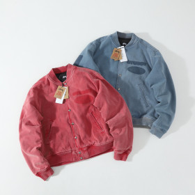 [Stussy] 스투시 고스트 로고 캔버스 바시티 자켓