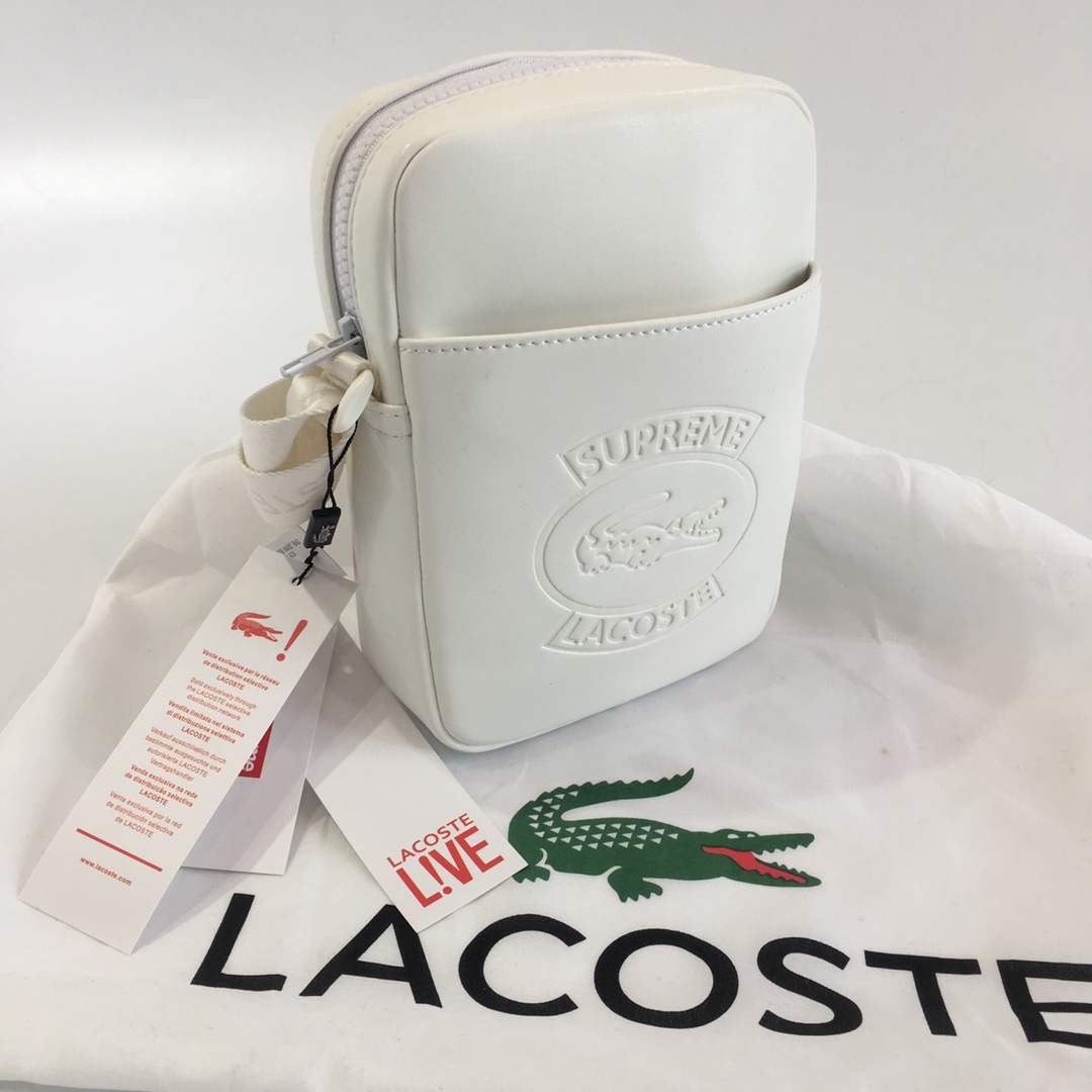 [Supreme] 슈프림 x 라코스테 레더 숄더백