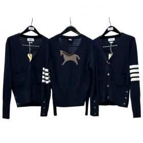 [Thom Browne] 톰브라운 사선 홀스 인타르시아 가디건