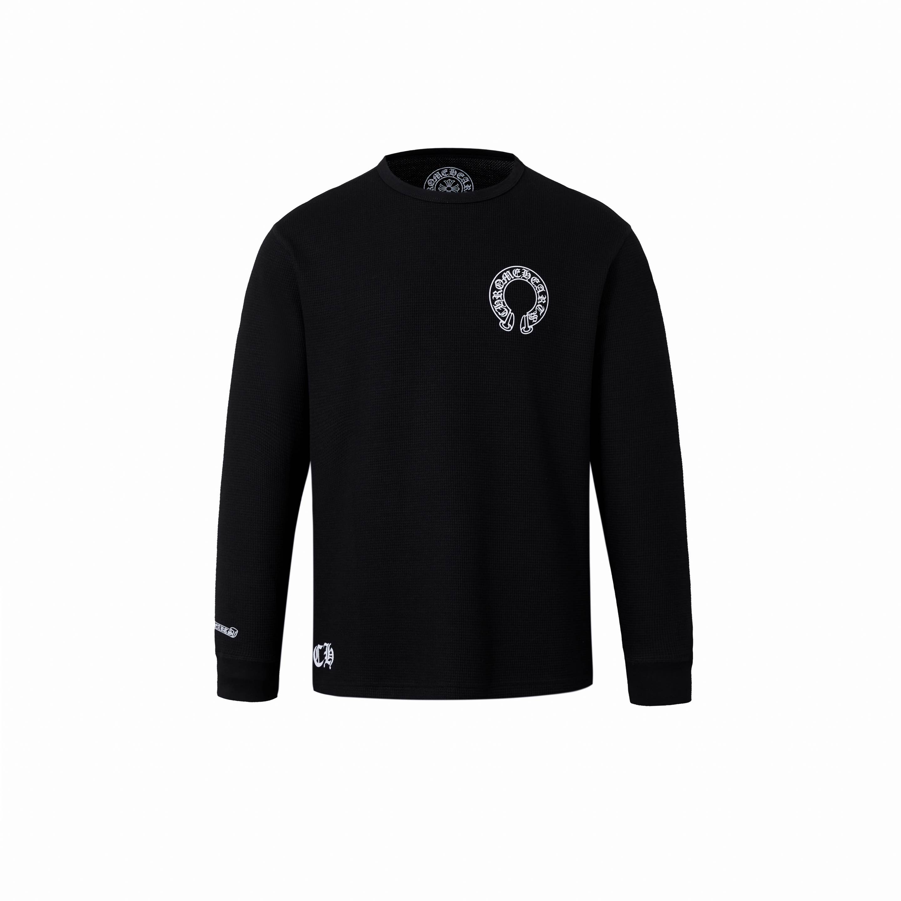 [Chrome Hearts] 크롬하츠 홀스슈 로고 와플 써멀 롱슬리브 티셔츠