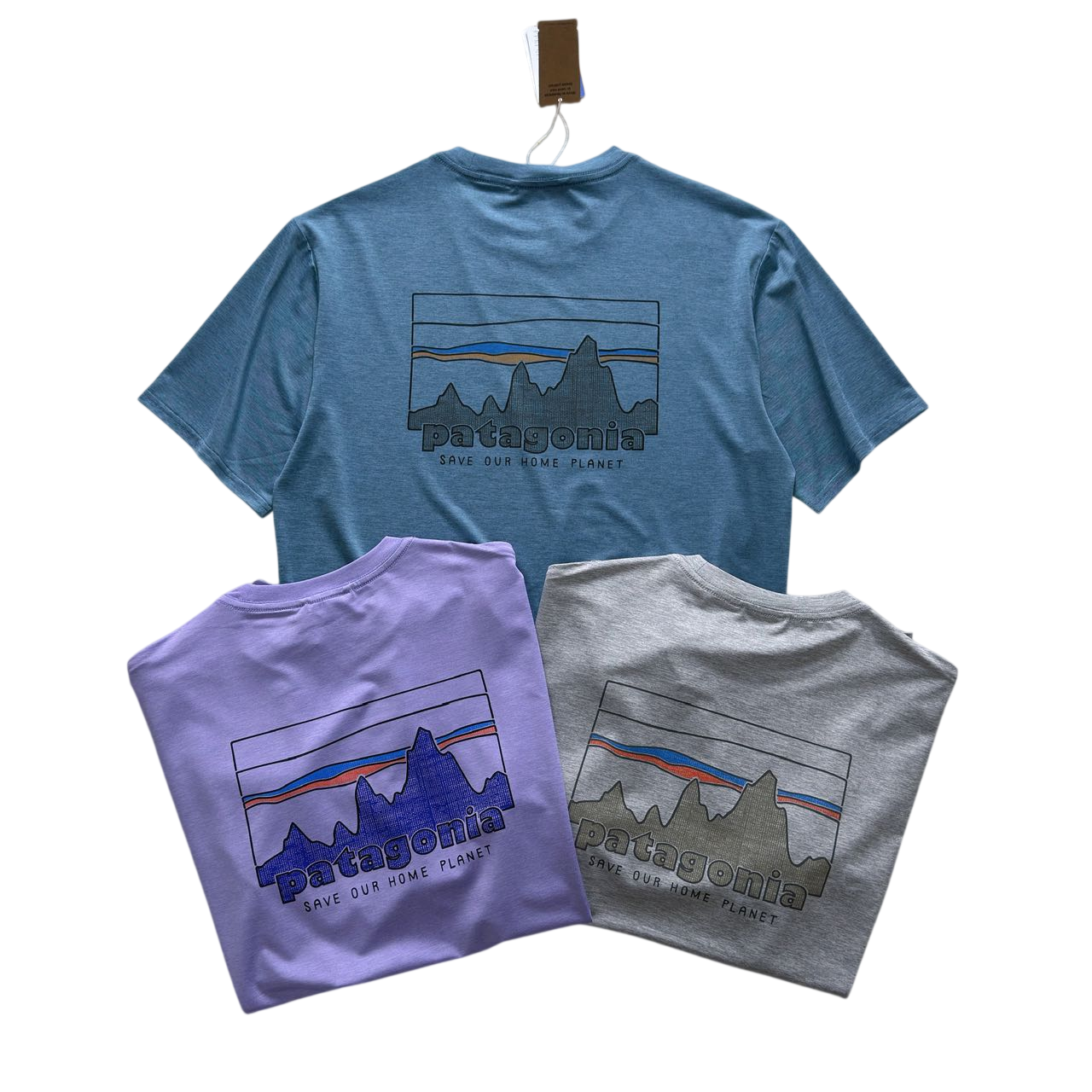 [Patagonia] 파타고니아 캐필린 쿨 데일리 그래픽 73 스카이라인 로고 반팔 티셔츠