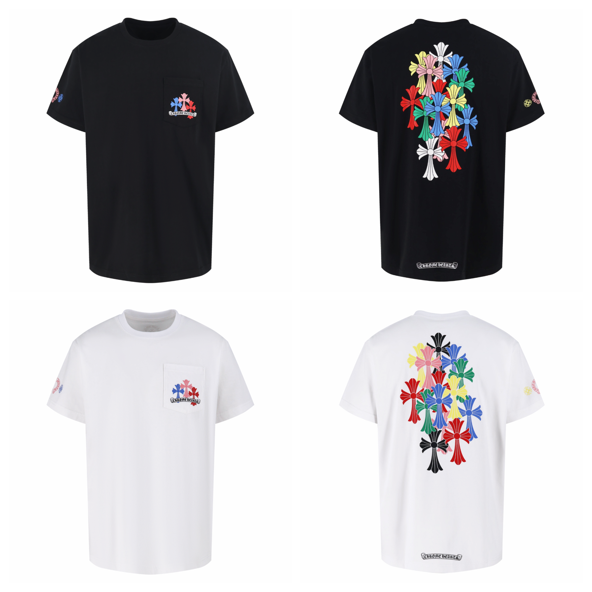 [Chrome Hearts] 크롬하츠 멀티 컬러 크로스 세메터리 티셔츠