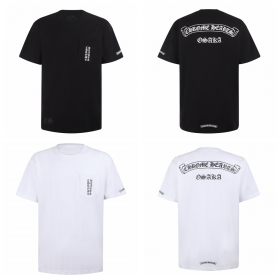 [Chrome Hearts] 크롬하츠 스크롤 로고 티셔츠 블랙 - 오사카 한정