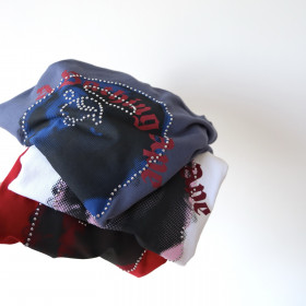 [BAPE] 베이프 가먼트 다이 라인스톤 에이프 헤드 릴렉스드 핏 티셔츠