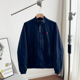 [국내발송] 폴로 랄프로렌 윈드브레이커 자켓 -네이비/M (지퍼하단 가죽디테일 누락)