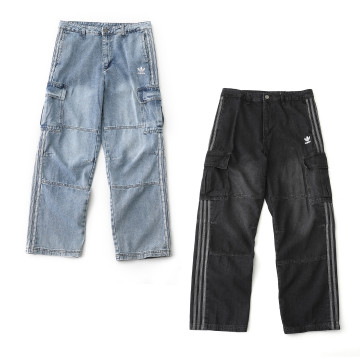 [adidas] 아디다스 와이드 카고 데님