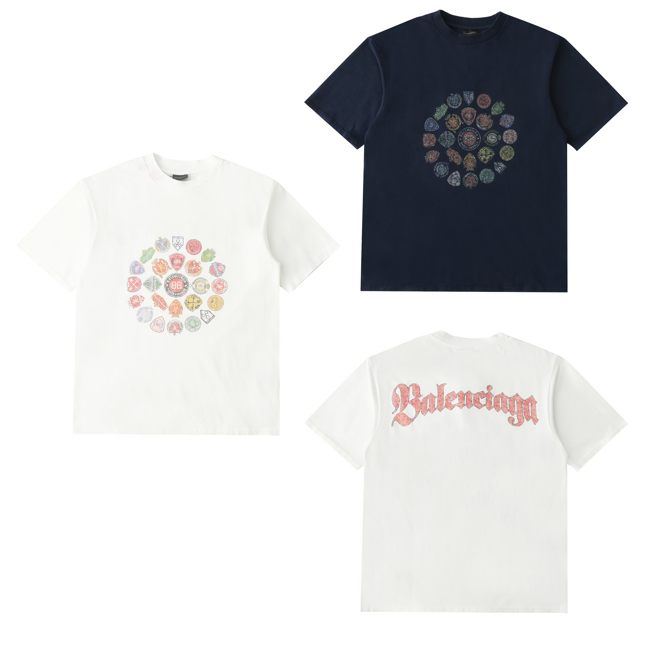 [Balenciaga] 발렌시아가 스파이럴 크레스트 티셔츠 미디움 핏