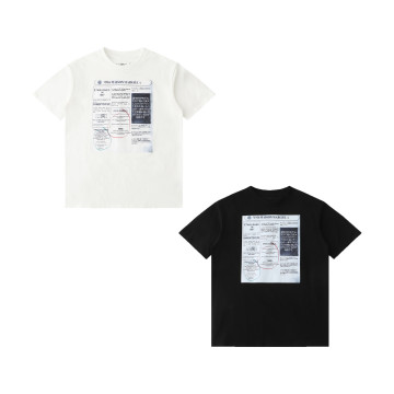 [MM6 Maison Margiela] 메종마르지엘라 뉴스페이퍼 로고 반팔 티셔츠