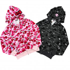 [BAPE] 베이프 x 산리오 캐릭터즈카모 풀 집 후드