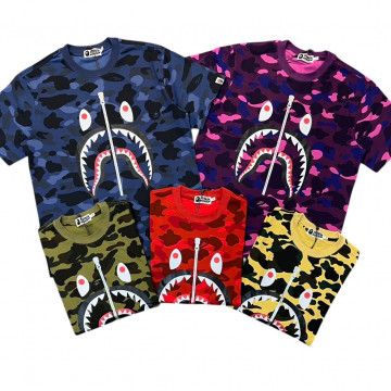 [BAPE] 베이프 컬러 카모 샤크 티셔츠