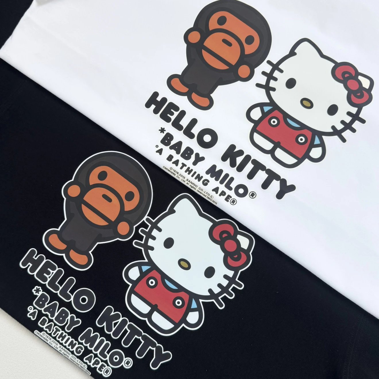 [BAPE] 베이프 베이비 마일로 x 헬로 키티 미니 티셔츠