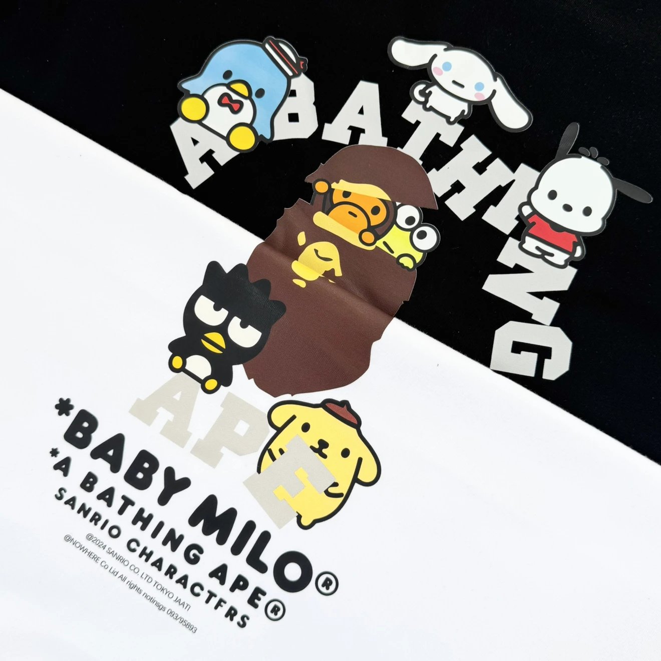 [BAPE] 베이프 베이비 마일로 x 산리오 캐릭터 티셔츠 긴자 스토어 한정