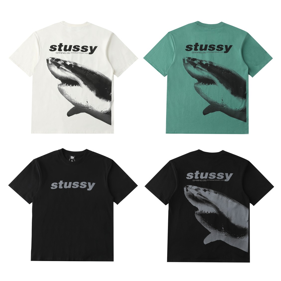 [Stussy] 스투시 샤크 피그먼트 다이드 티셔츠