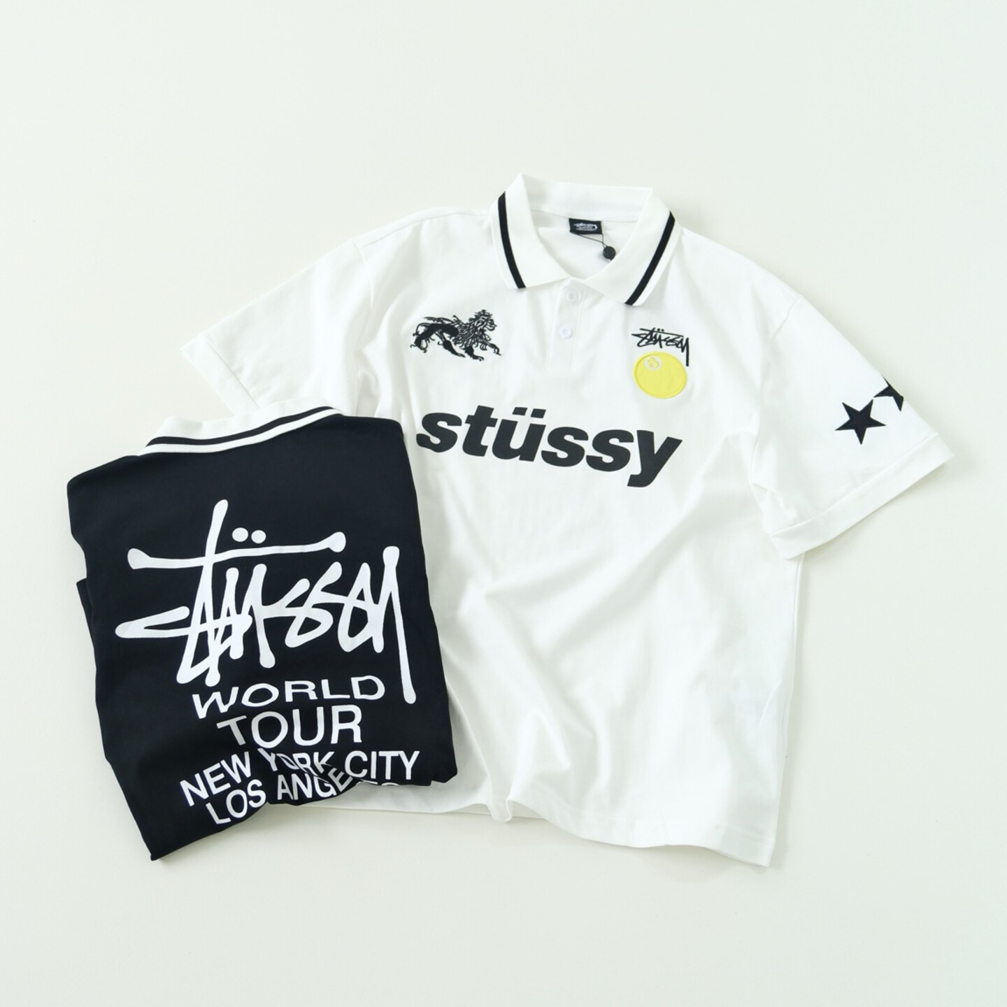 [Stussy] 스투시 풋볼 피케 반팔 카라 티셔츠