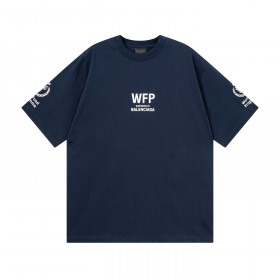 [BALENCIAGA] 발렌시아가 WFP 미디엄 핏 티셔츠 네이비
