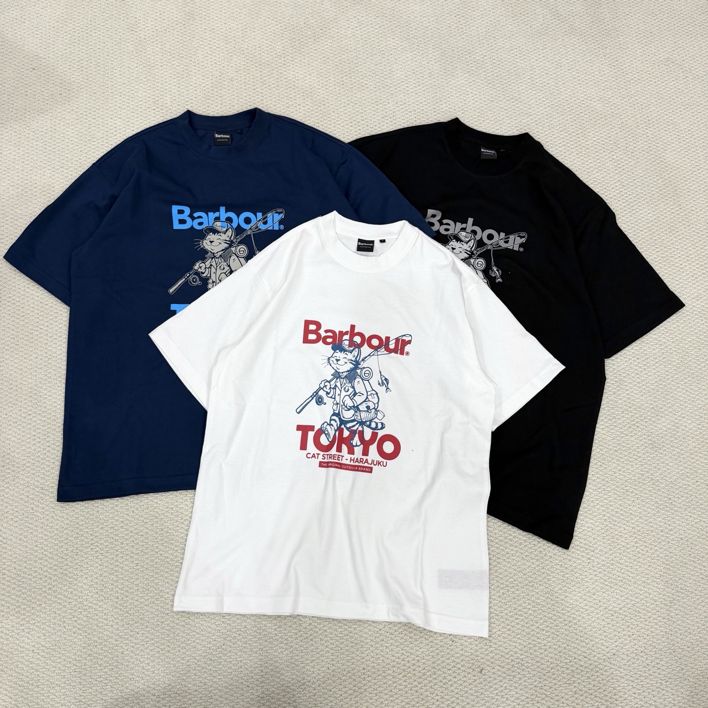 [Barbour] 바버 캣 프린트 티셔츠