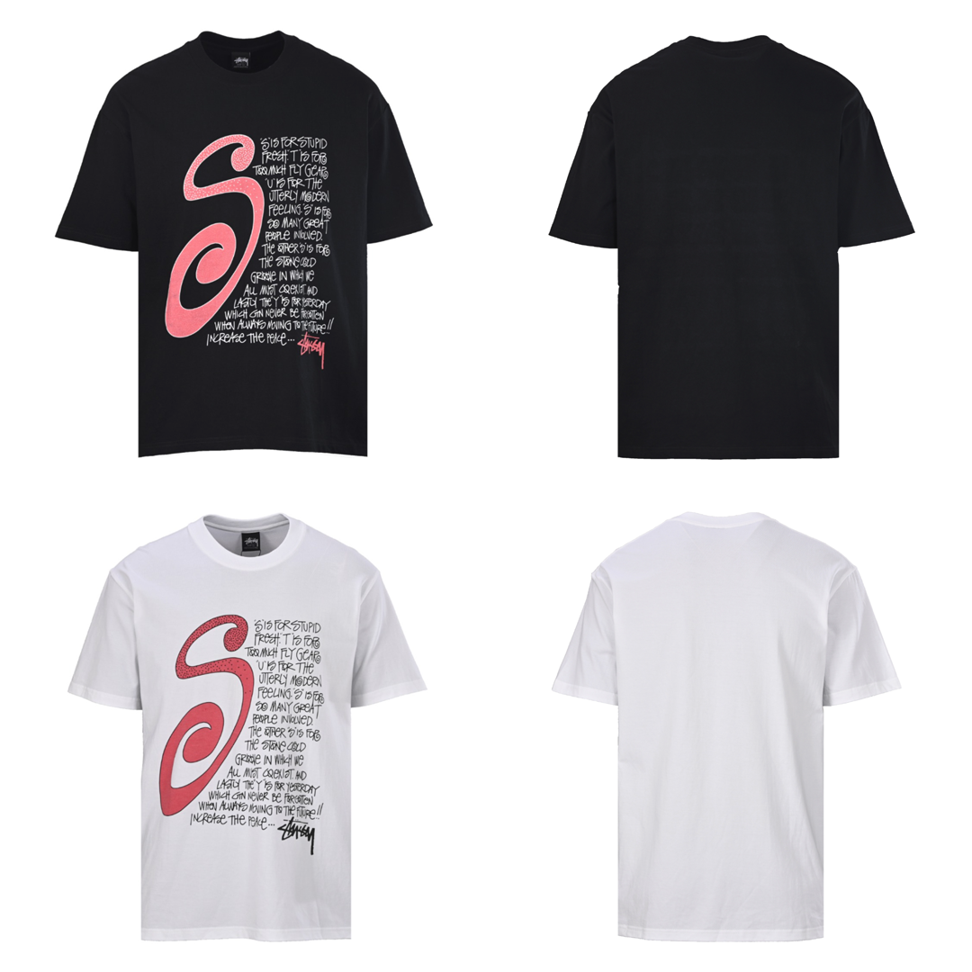 [STUSSY] 스투시 S 토크 피그먼트 다이드 반팔 티셔츠