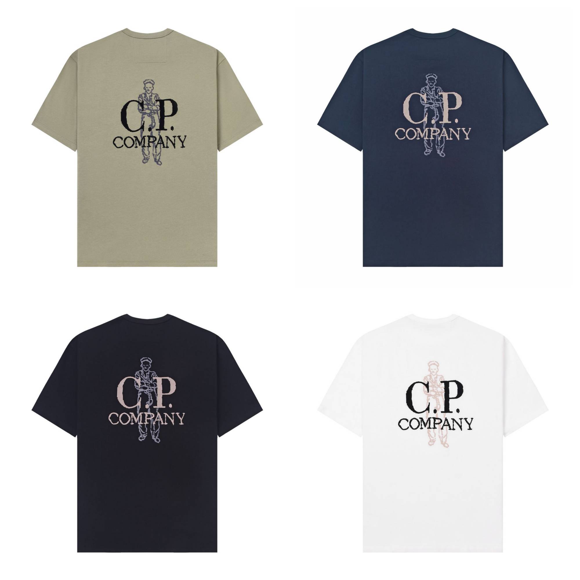 [C.P. Company] C.P. 컴퍼니 로고 디테일 티셔츠