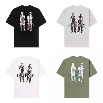 [C.P. Company] C.P. 컴퍼니 30/1 저지 브리티시 세일러 반팔 로고 티셔츠
