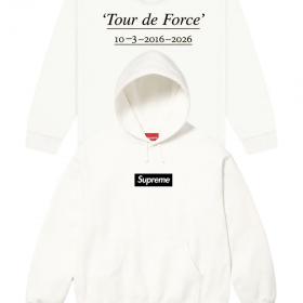 [Supreme] 슈프림 파리 10주년 박스 로고 후드 화이트