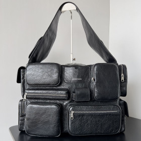 [Balenciaga] 발렌시아가 슈퍼비지 라지 슬링백 블랙