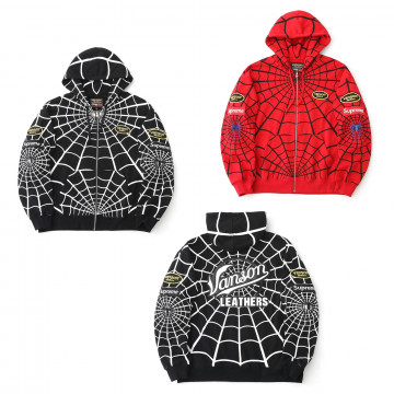 [Supreme] 슈프림 x 밴슨 레더 스파이더맨 집업 후드 스웨트셔츠