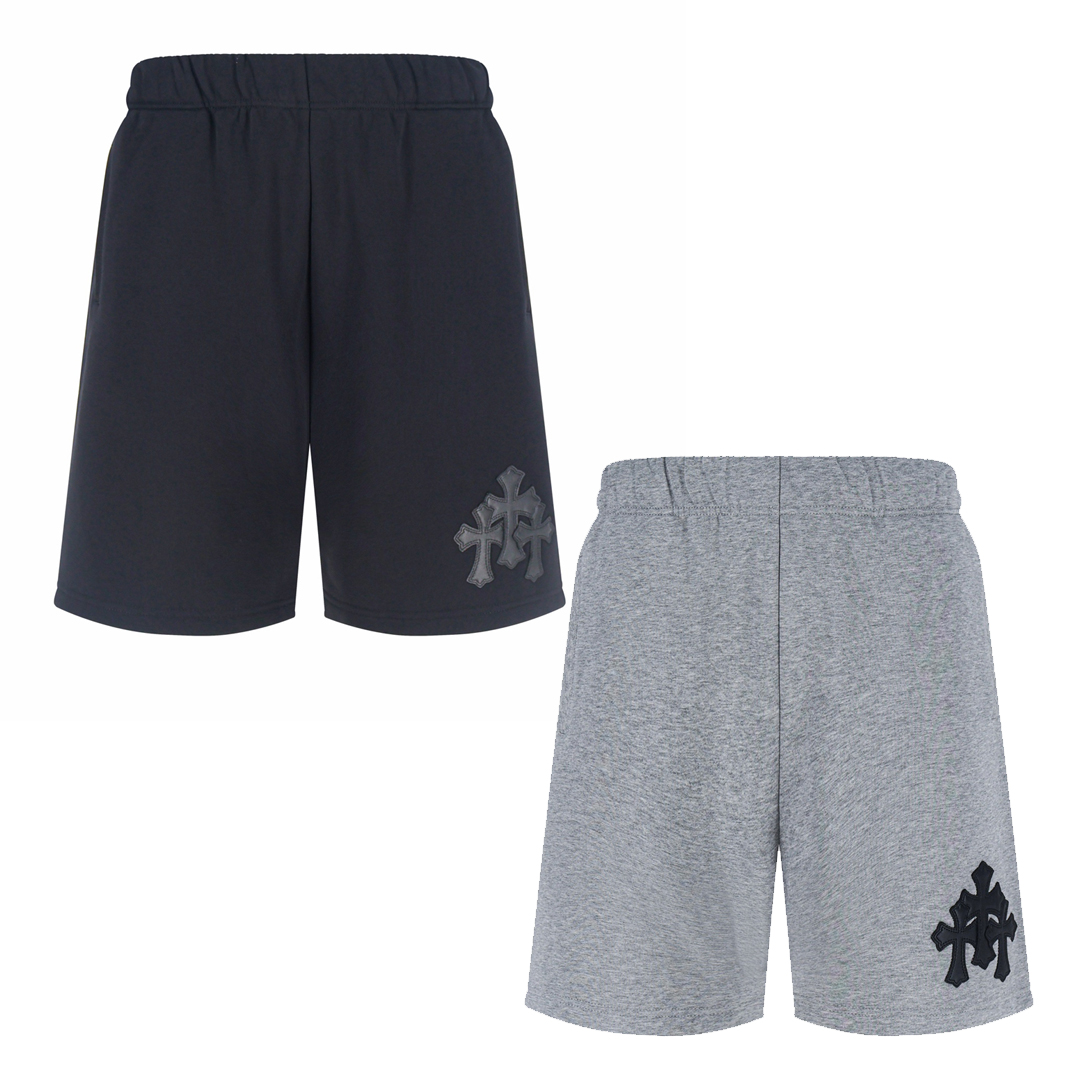 [Chrome Hearts] 크롬하츠 레더 패치 크로스 스웨트 쇼츠