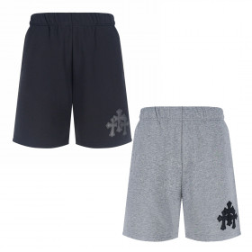 [Chrome Hearts] 크롬하츠 레더 패치 크로스 스웨트 쇼츠