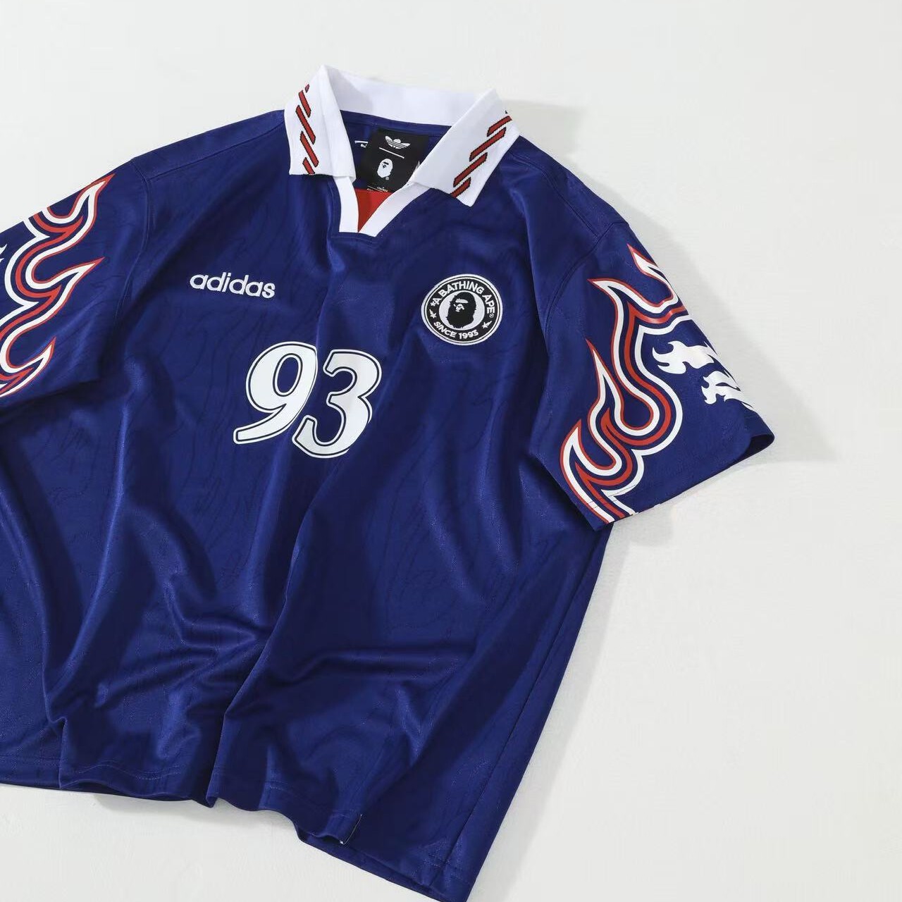 [Adidas x BAPE] 아디다스 x 베이프 숏슬리브 플레임 저지