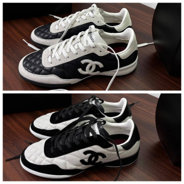 [Chanel] 샤넬 카프스킨 스웨이드 스니커즈