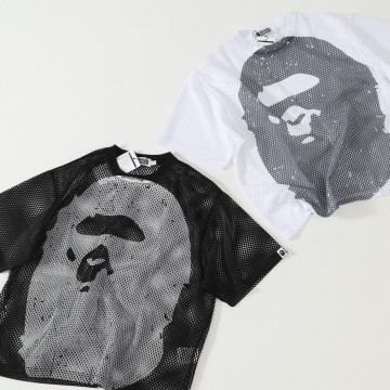[BAPE] 베이프 워터 프린트 에이프 헤드 메쉬 릴렉스드 핏 티셔츠
