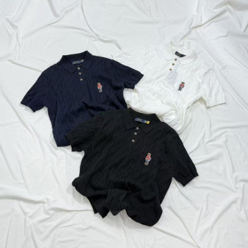 [Polo] 폴로 랄프로렌 베어 케이블 니트 폴로 반팔 티셔츠